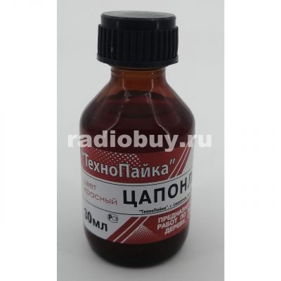 Цапон лак, красный, 30мл (стекло), «Технохим»
