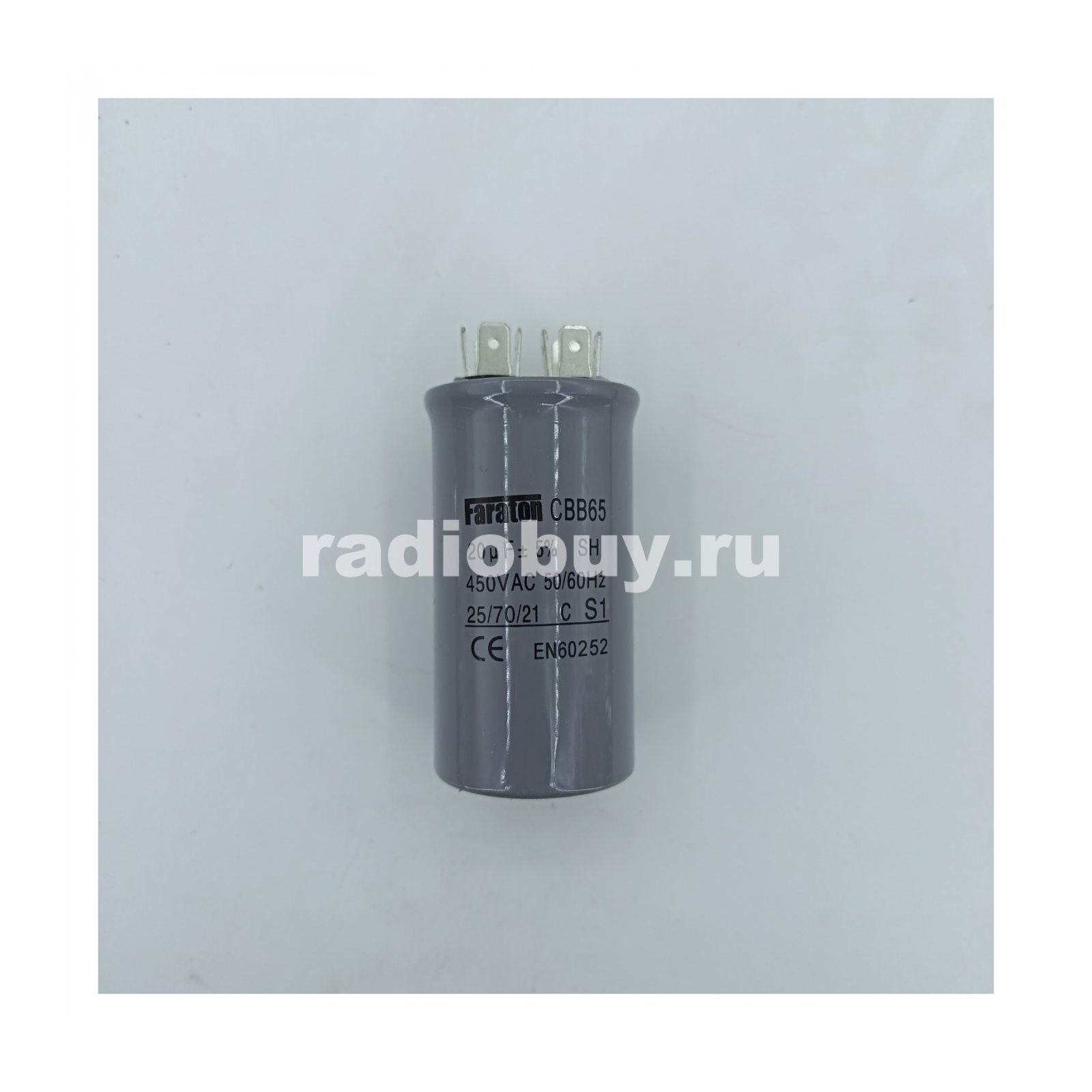 Пусковой 20mf x 450 VAC, CBB-65-A, клеммы